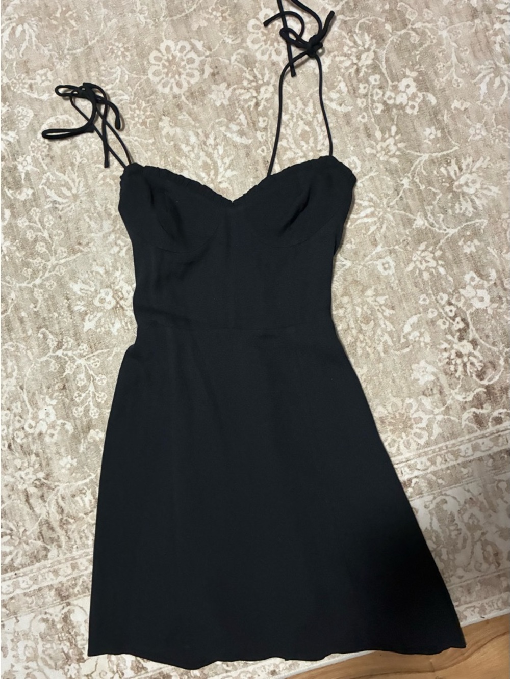 Aritzia Black Mini Dress with Tie Straps